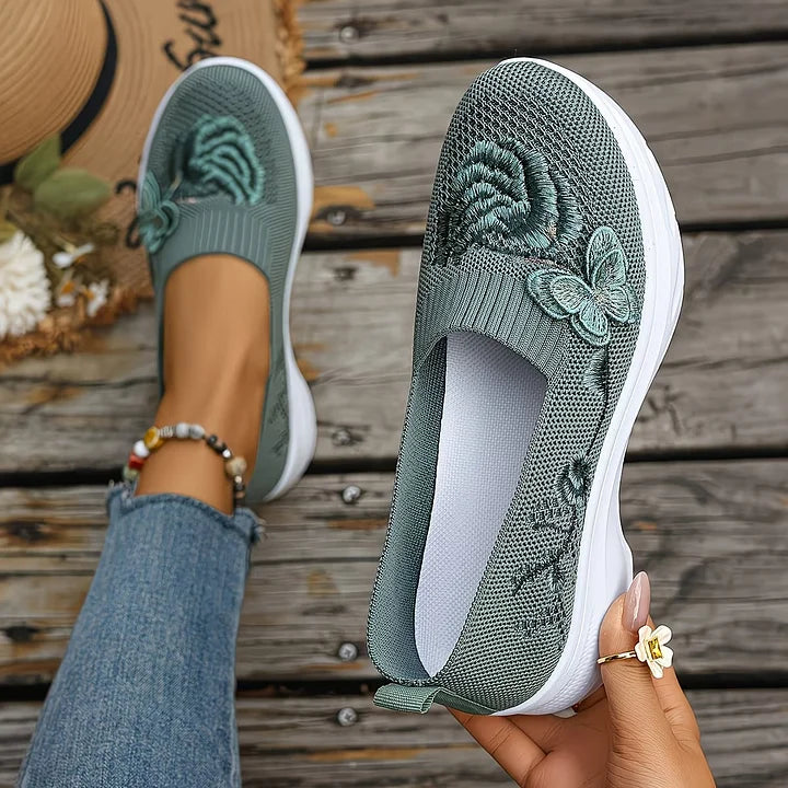 Carolyn | Butterfly Embroidered Loafers
