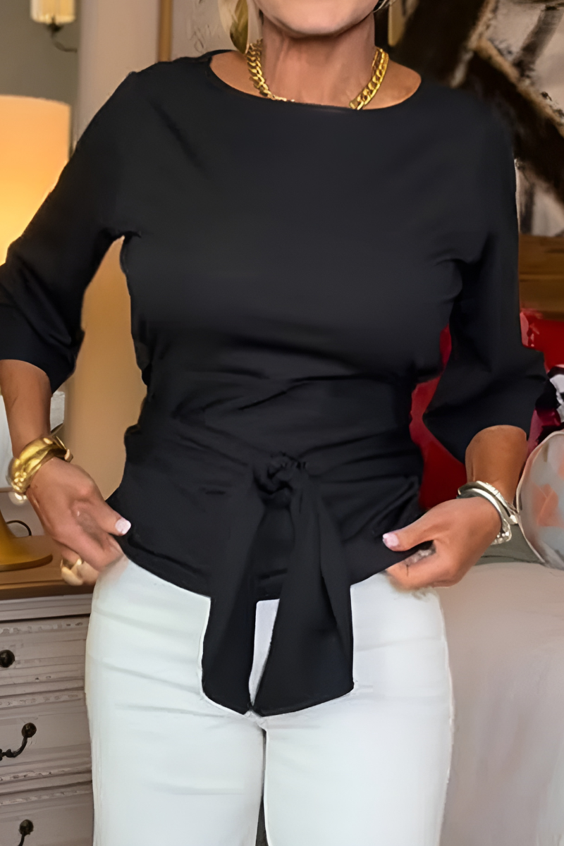 DARIA | ELEGANT TIE-WAIST TOP