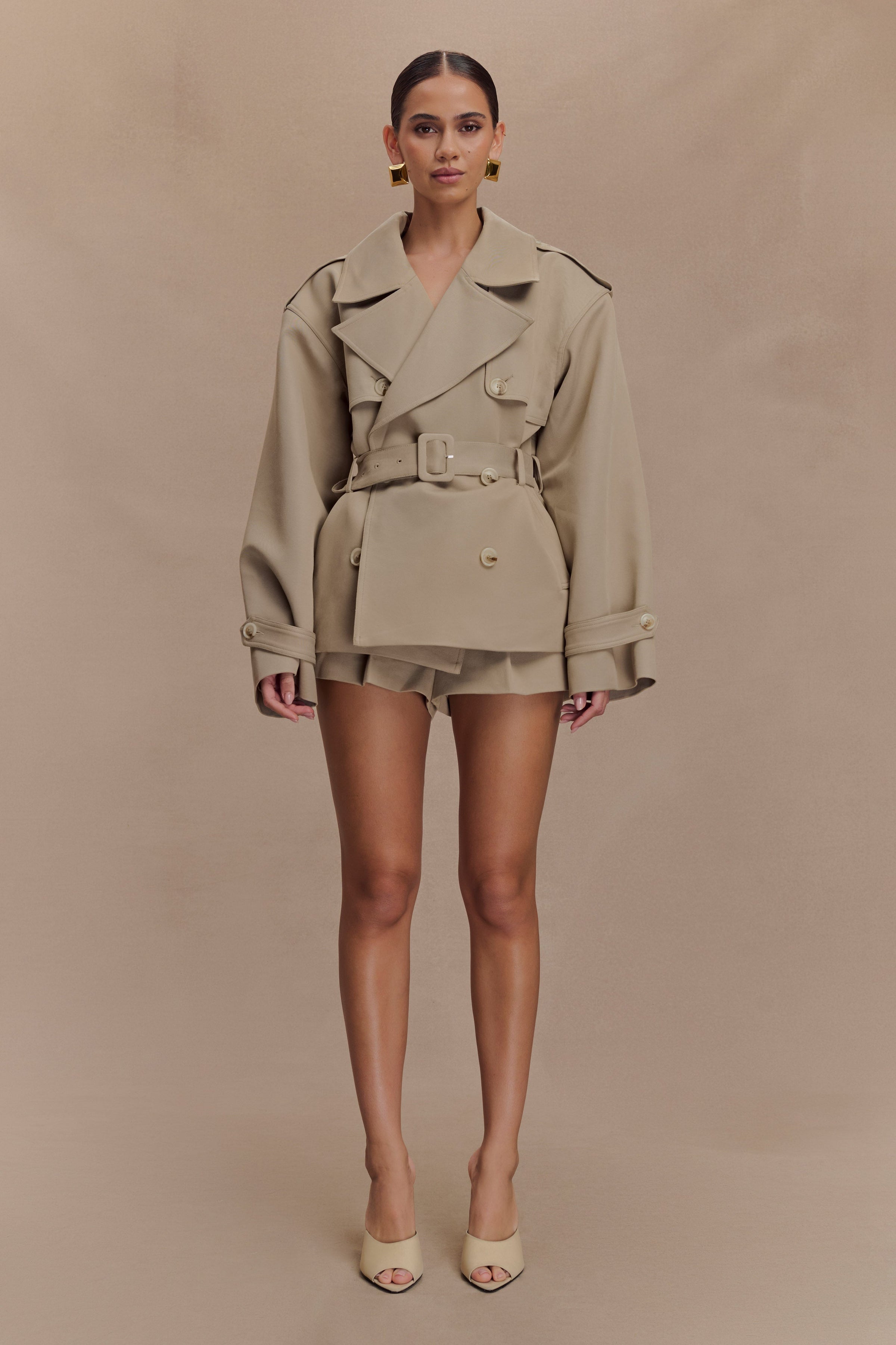 Elsje | Tailored Short Trench Coat with Classic Elegance