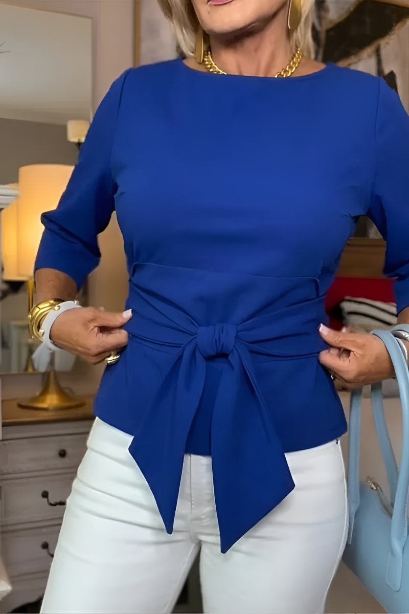 DARIA | ELEGANT TIE-WAIST TOP