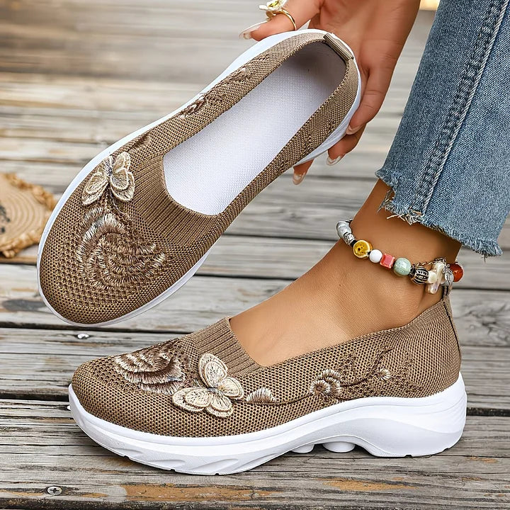Carolyn | Butterfly Embroidered Loafers