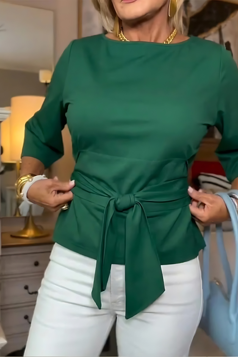 DARIA | ELEGANT TIE-WAIST TOP