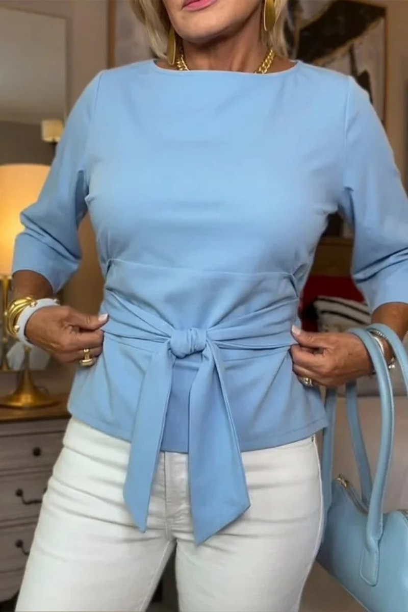 DARIA | ELEGANT TIE-WAIST TOP