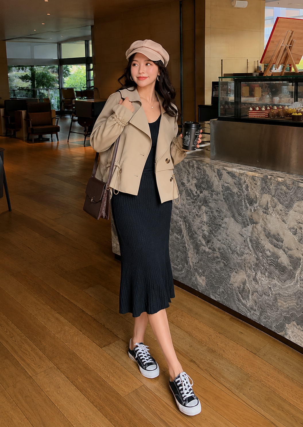Lena | Chic Short Trench Coat for Effortless Style