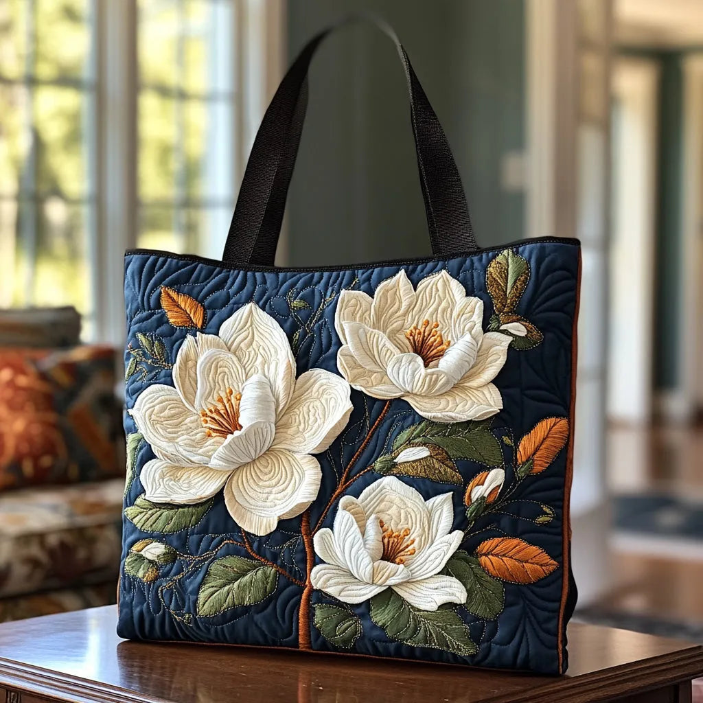 Handmade Quilted Magnolia Bag