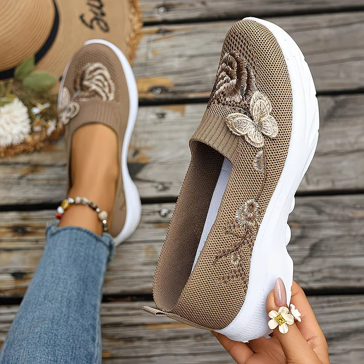 Carolyn | Butterfly Embroidered Loafers