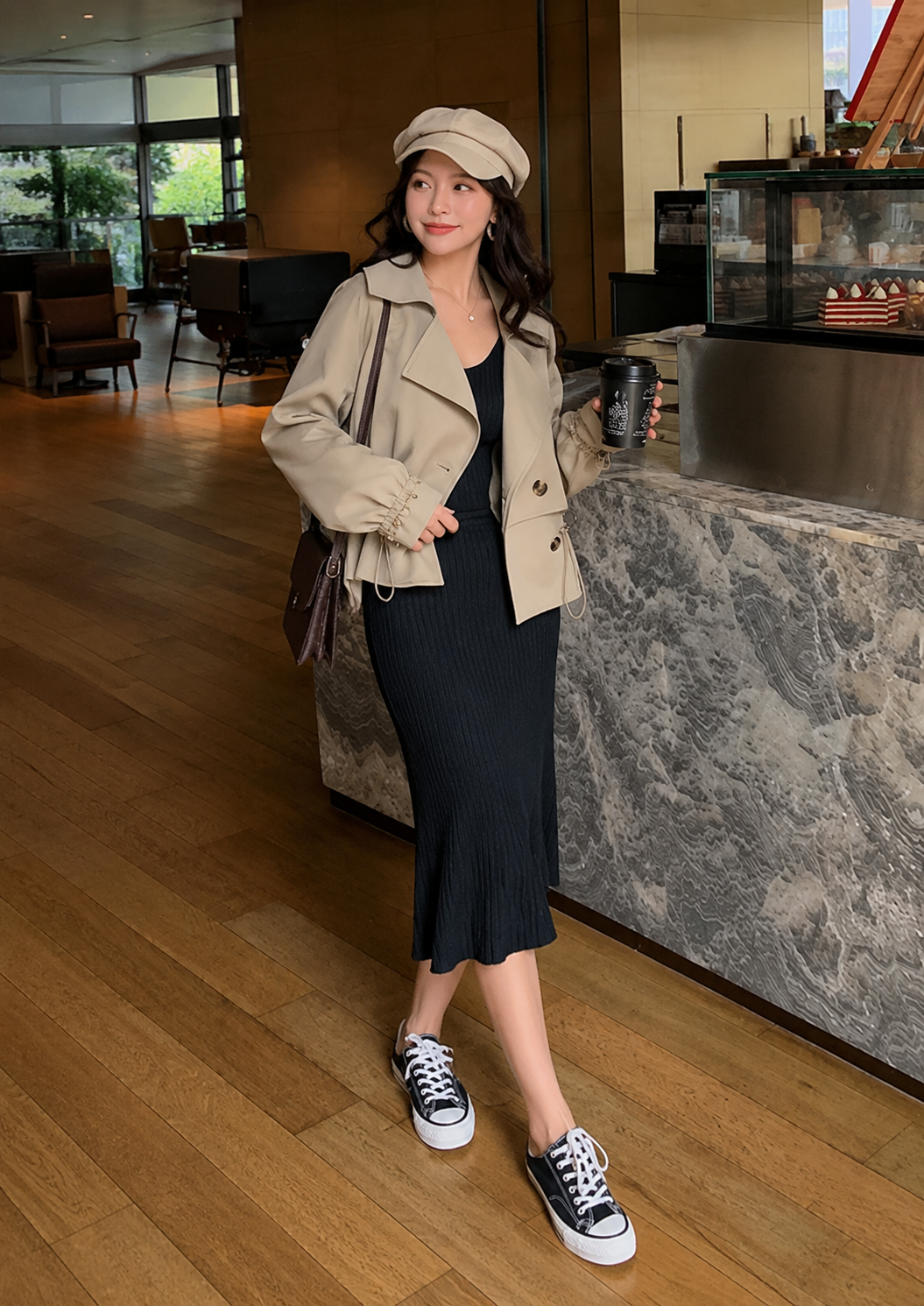 Lena | Chic Short Trench Coat for Effortless Style