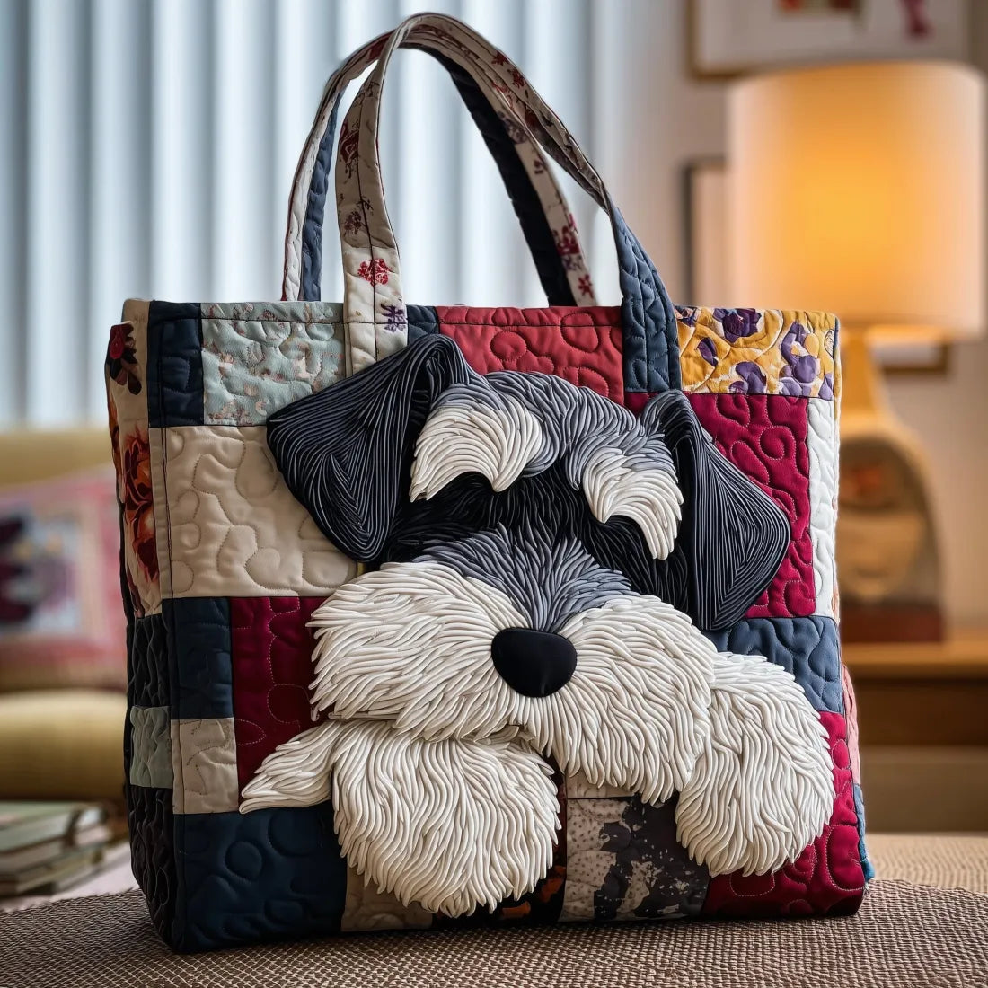 Artisal bag with Schnauzer