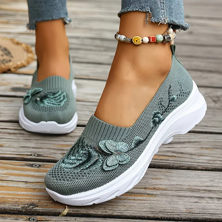 Carolyn | Butterfly Embroidered Loafers