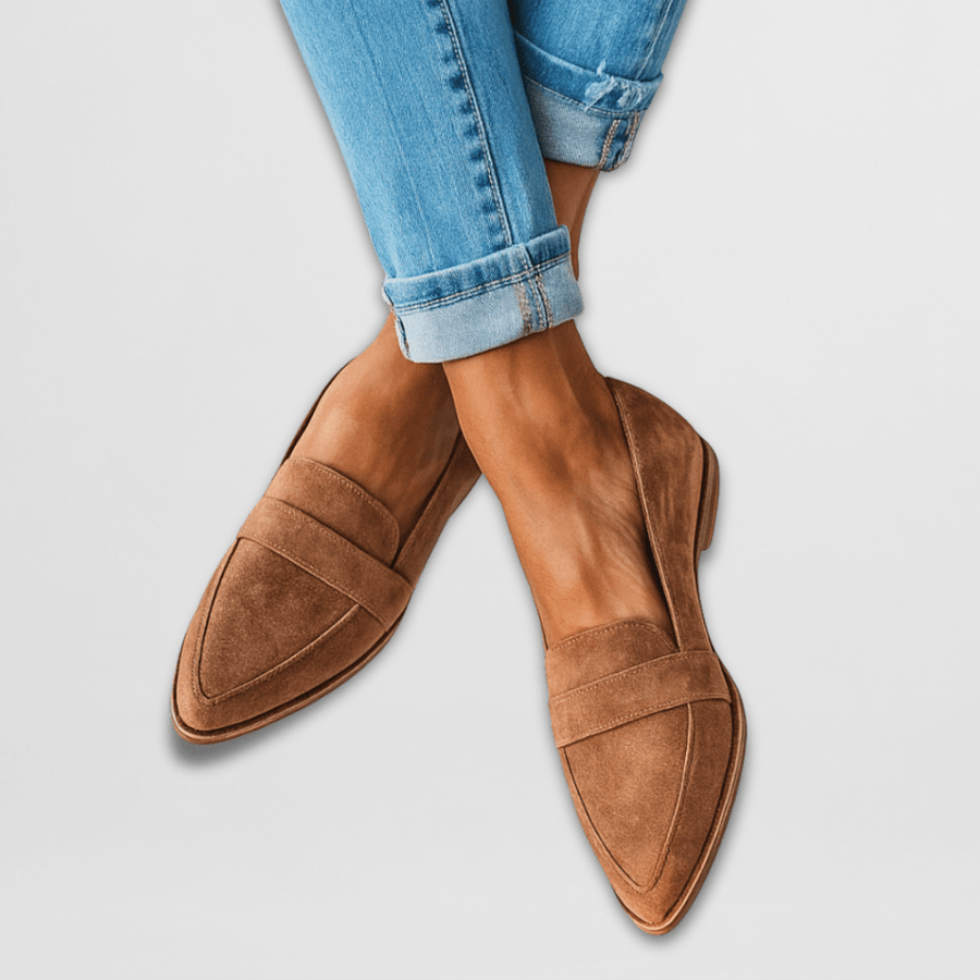 MAGDALENA | POINTED-TOE SUEDE LOAFERS