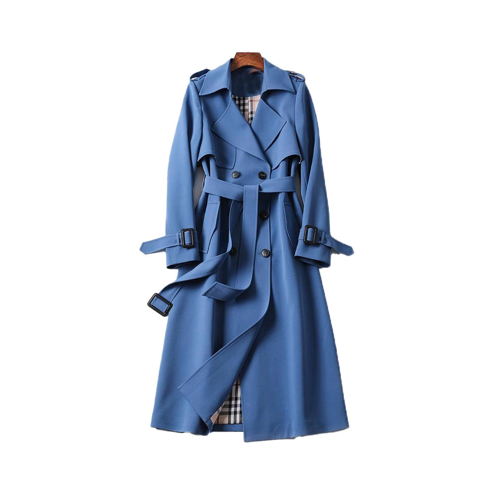 Sophia | Classic Double-Breasted Trench Coat with Belt