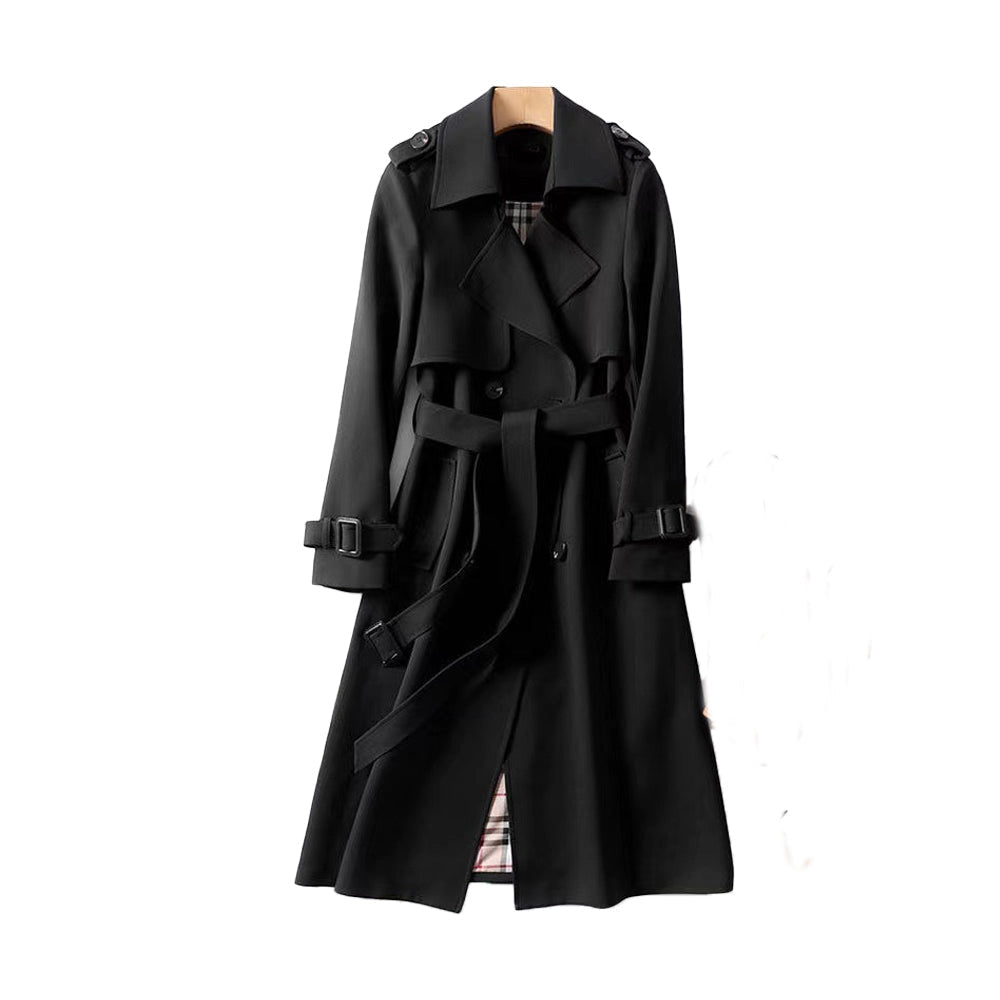 Sophia | Classic Double-Breasted Trench Coat with Belt