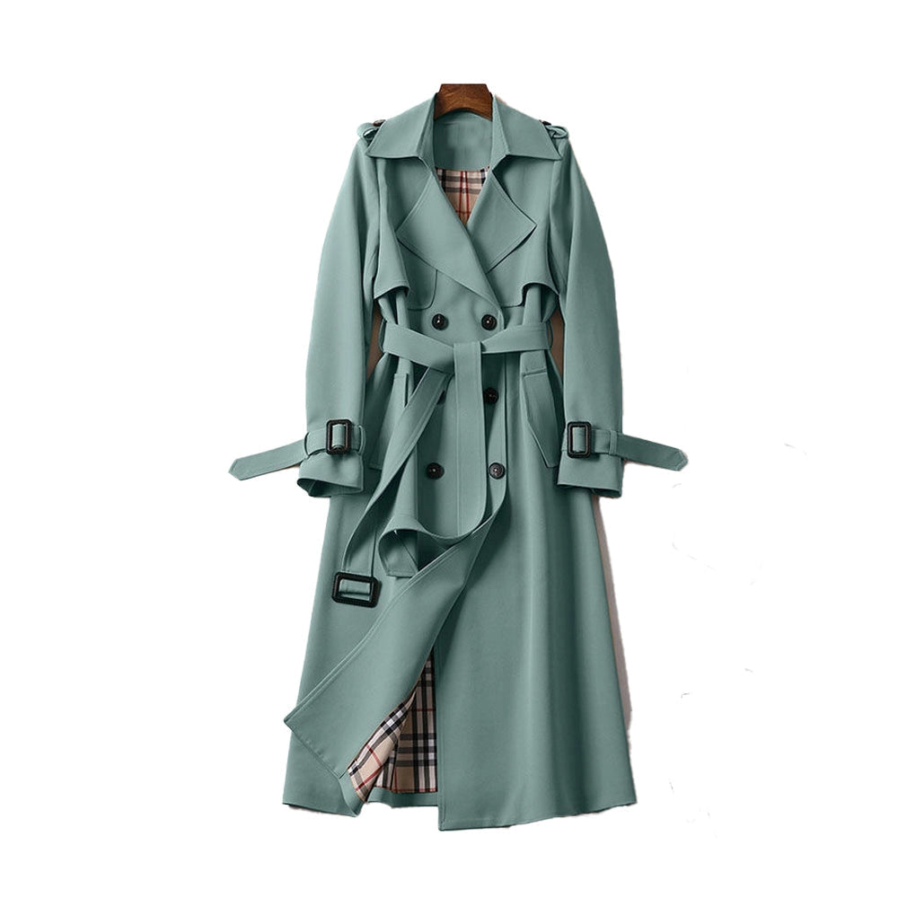 Sophia | Classic Double-Breasted Trench Coat with Belt