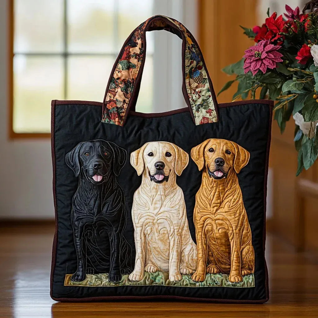Handmade Bag Three Labradors