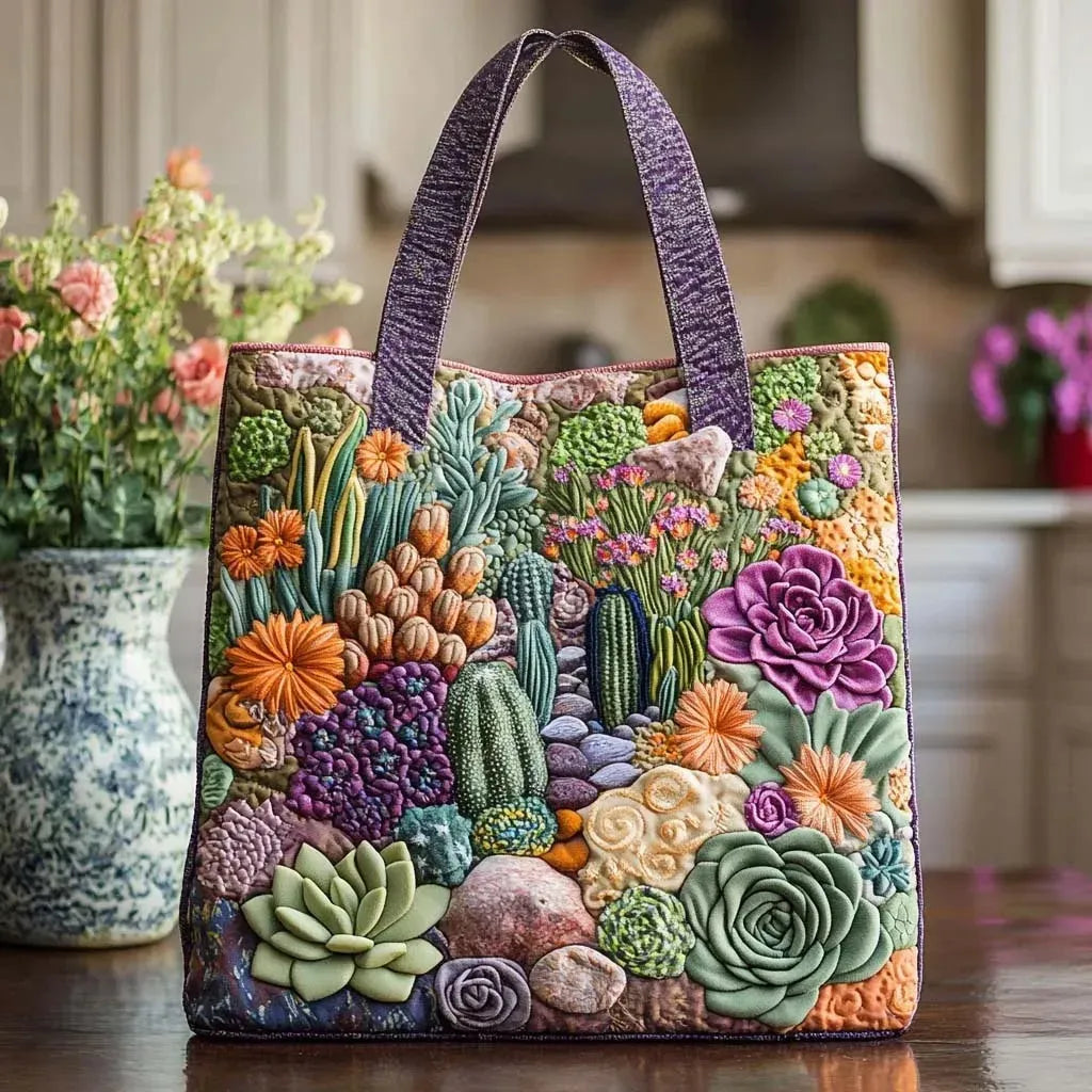 Artisanal Tote Bag for Succulents Garden