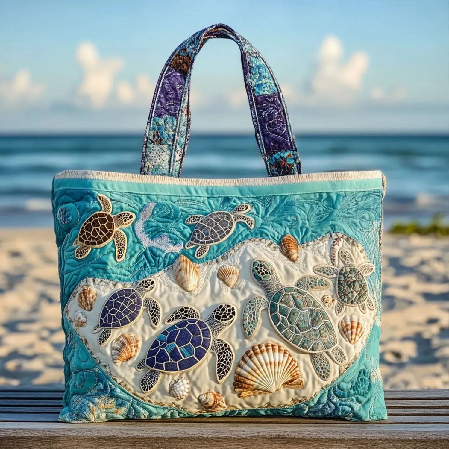 Handmade Bag Embracing Turtle