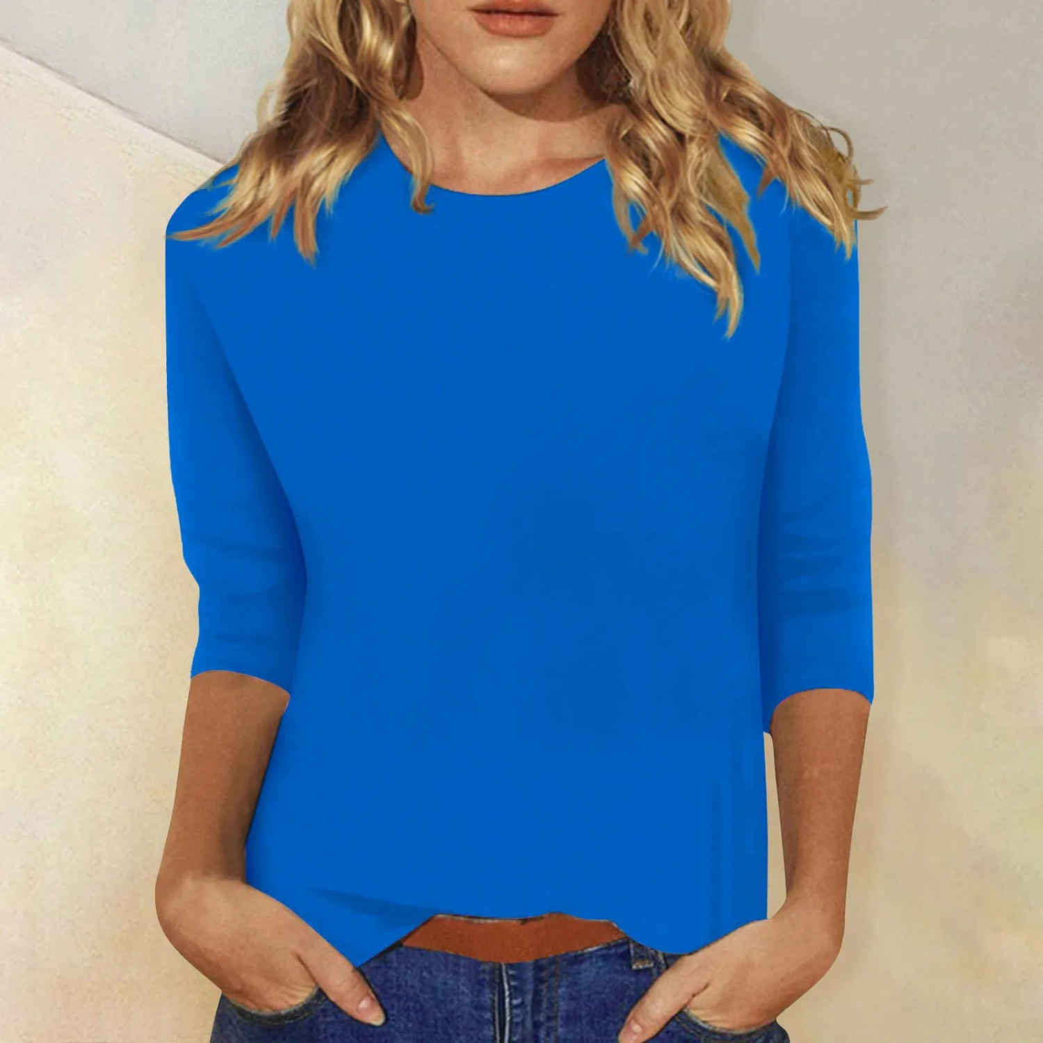 Women’s Relaxed Fit Long Sleeve Round Neck Top