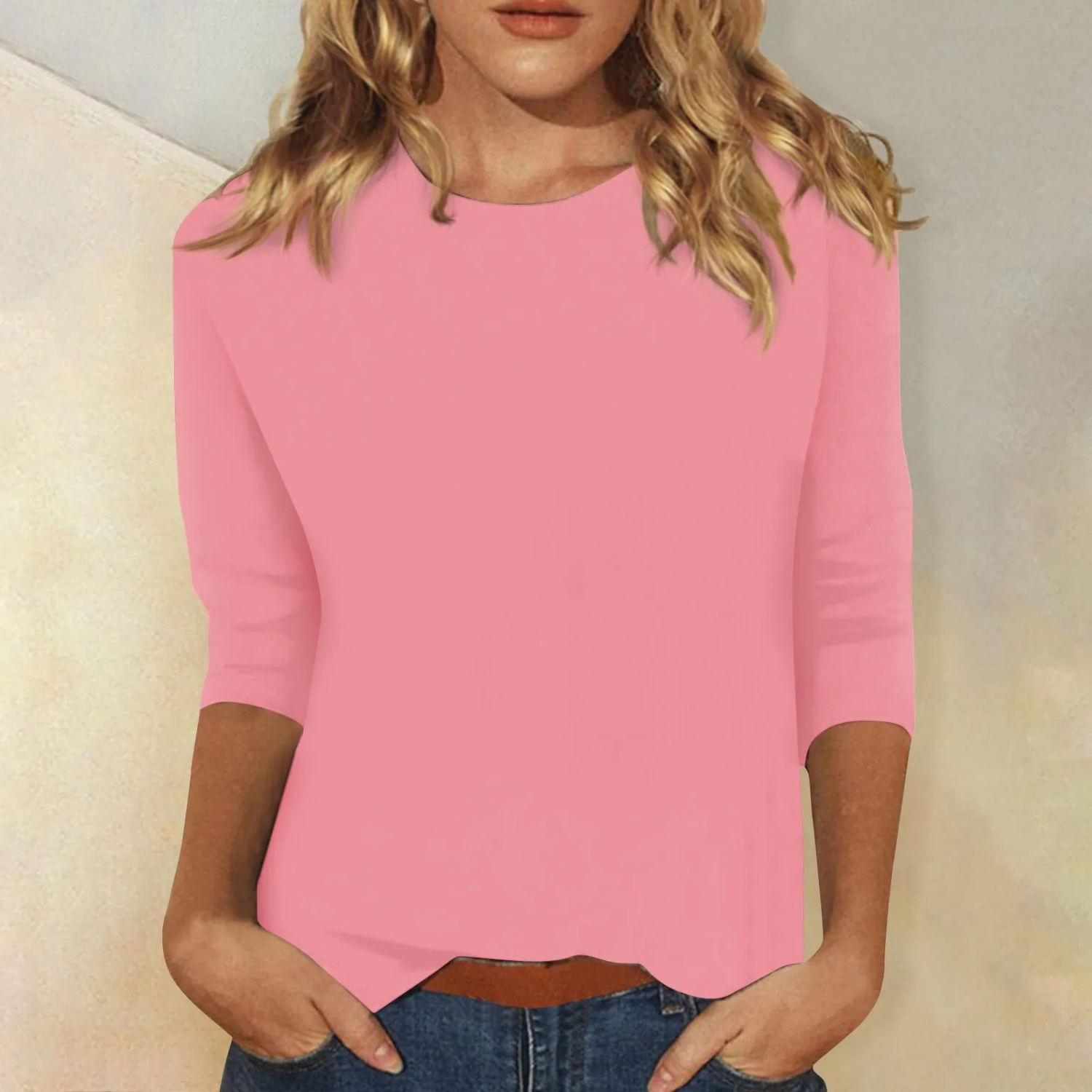 Women’s Relaxed Fit Long Sleeve Round Neck Top