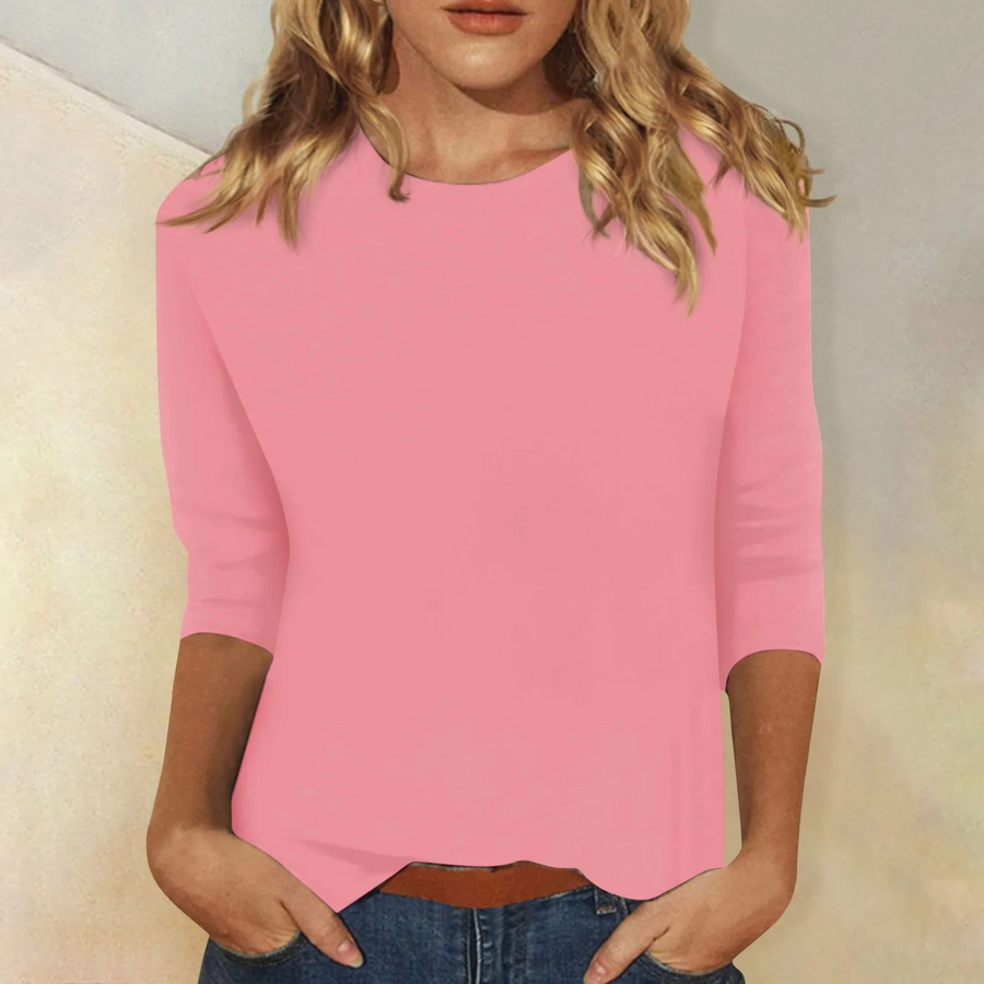 Women’s Relaxed Fit Long Sleeve Round Neck Top