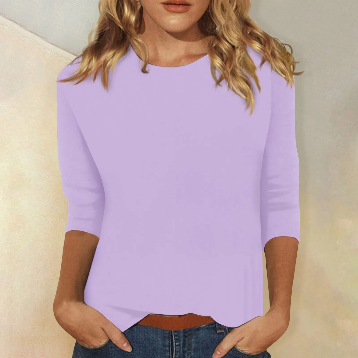 Women’s Relaxed Fit Long Sleeve Round Neck Top