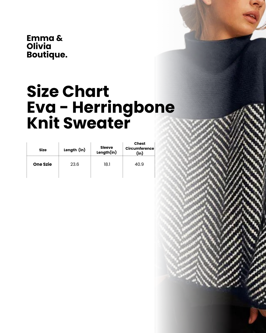 Eva - Herringbone Knit Sweater