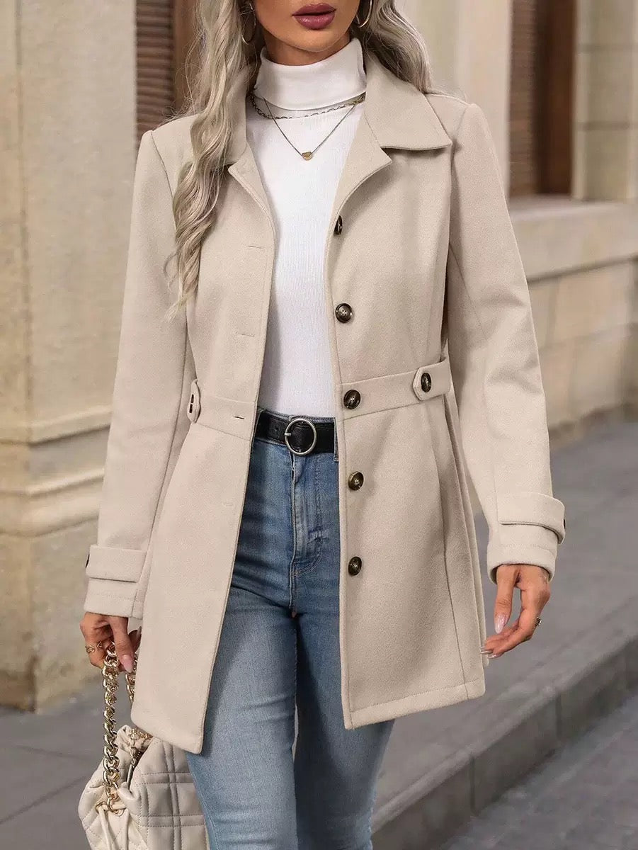 Elena | Classic Belted Coat for Effortless Style