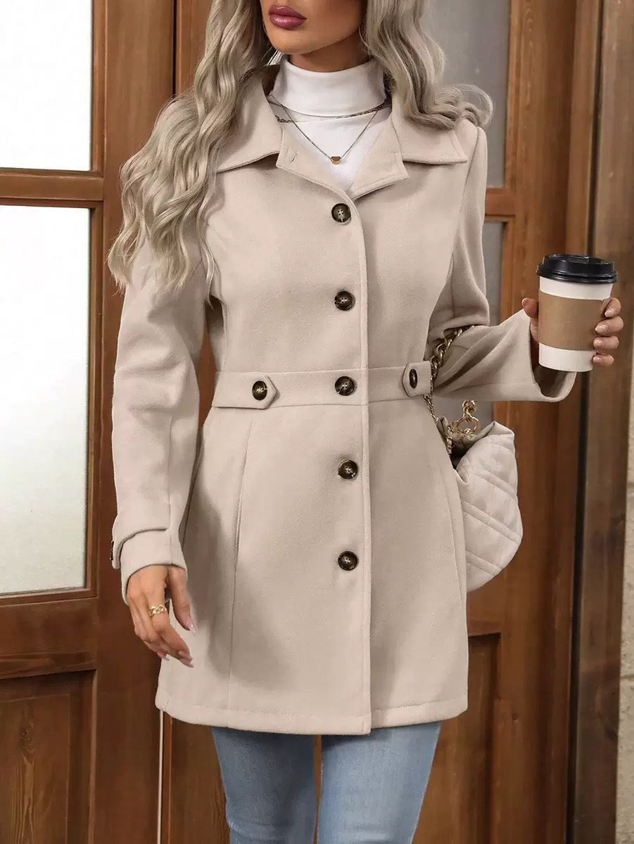 Elena | Classic Belted Coat for Effortless Style