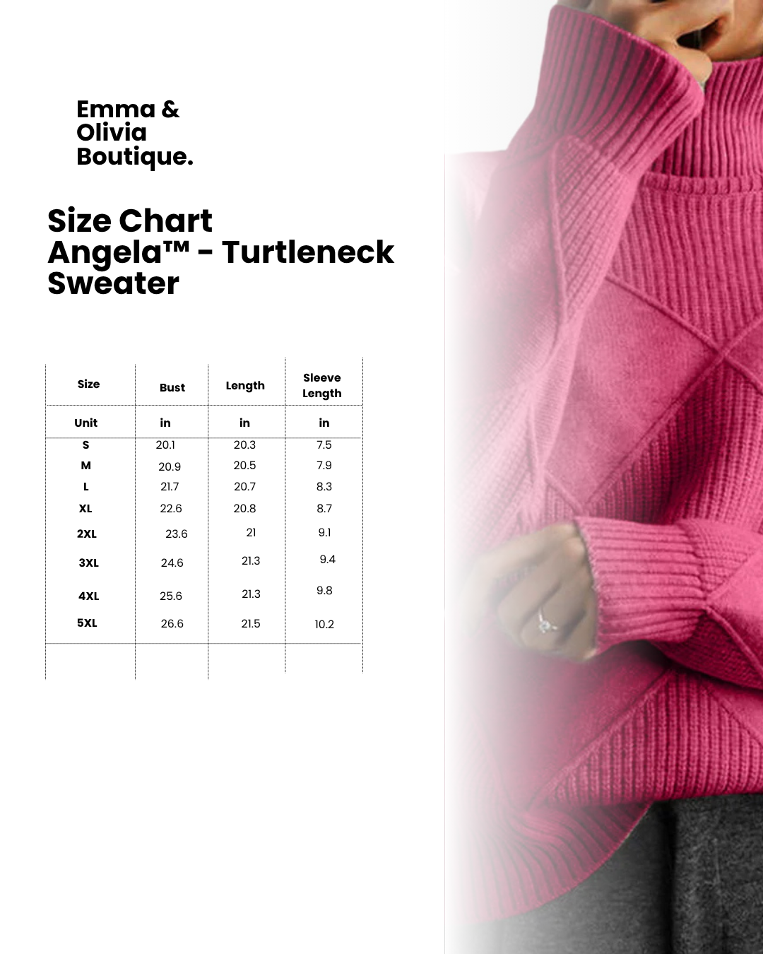 Angela™ - Turtleneck Sweater