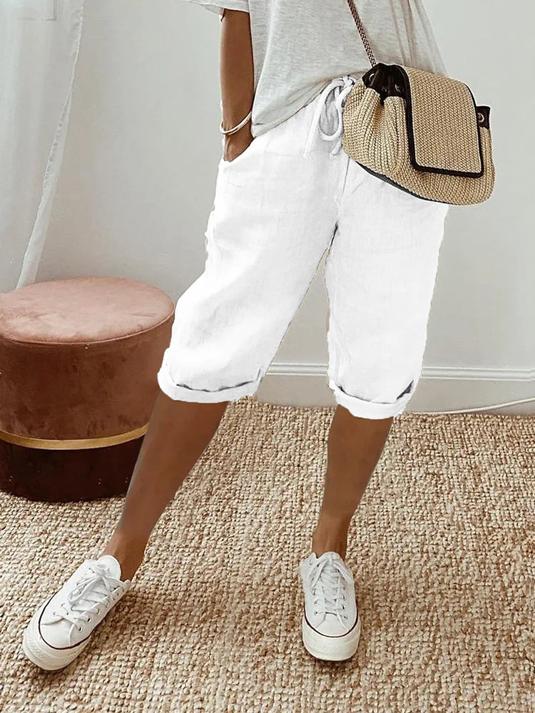 LUI™ | LIGHT COTTON-LINEN SHORTS