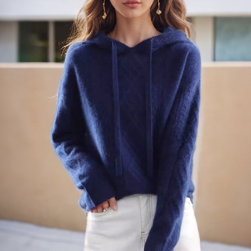 Laurel | Women’s Cable Knit Hooded Sweater