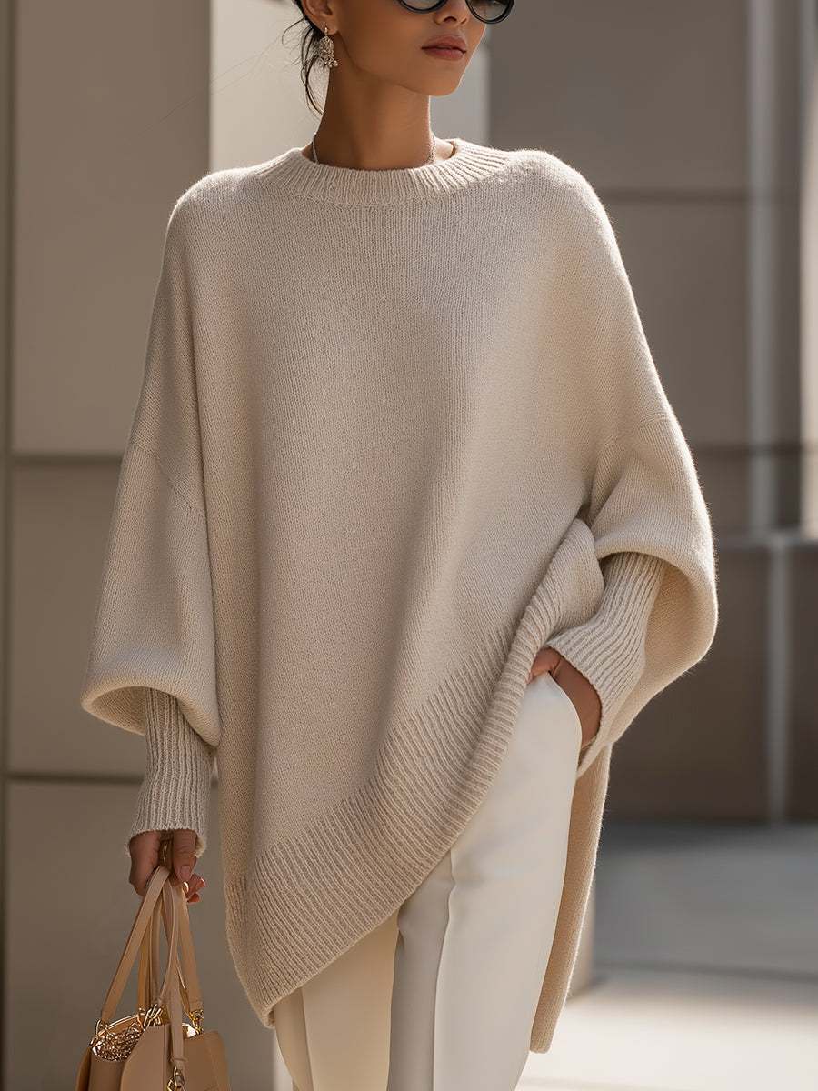 ISOLDE | RELAXED DRAPE KNIT SWEATER