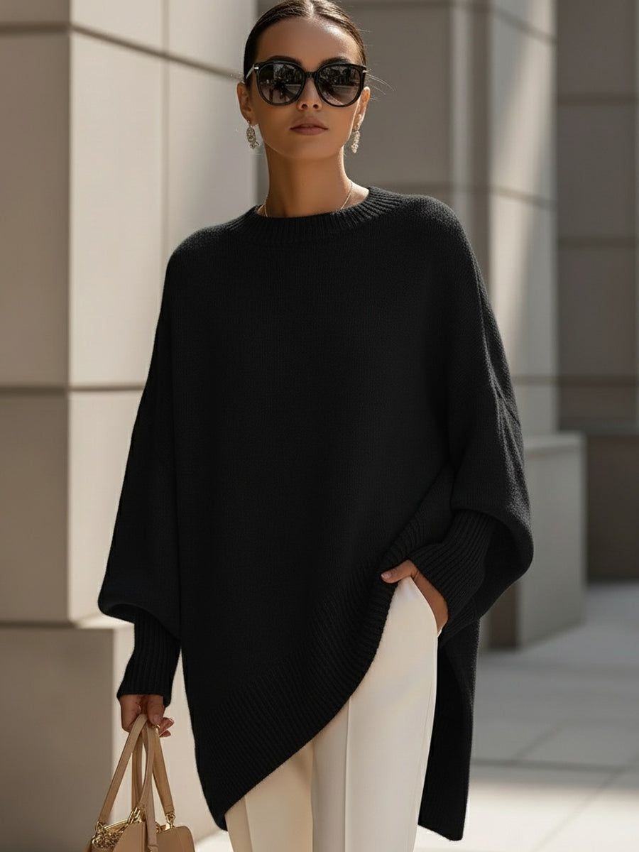 ISOLDE | RELAXED DRAPE KNIT SWEATER