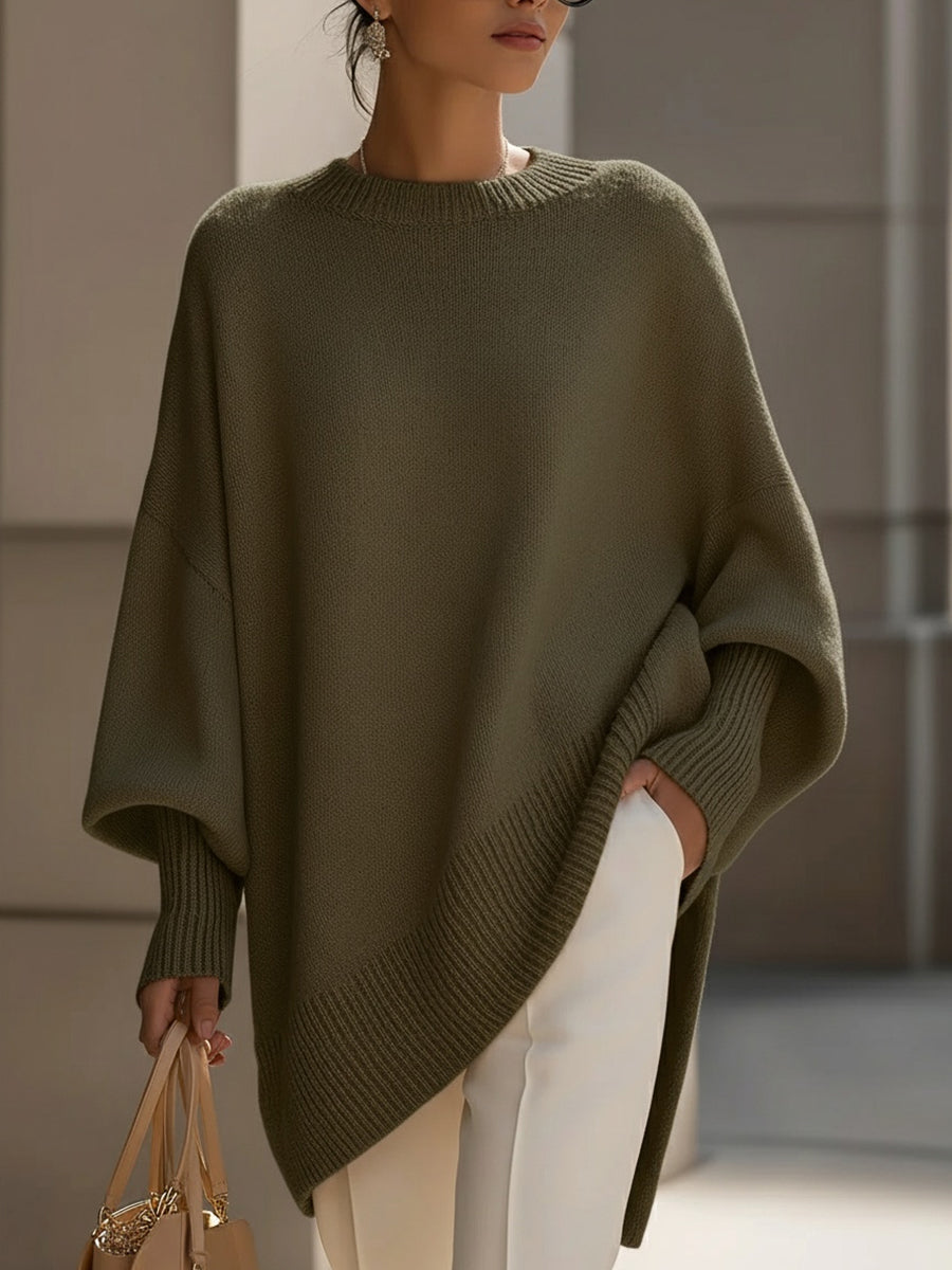 ISOLDE | RELAXED DRAPE KNIT SWEATER