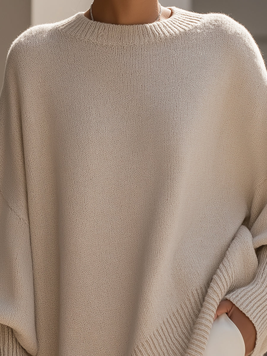 ISOLDE | RELAXED DRAPE KNIT SWEATER
