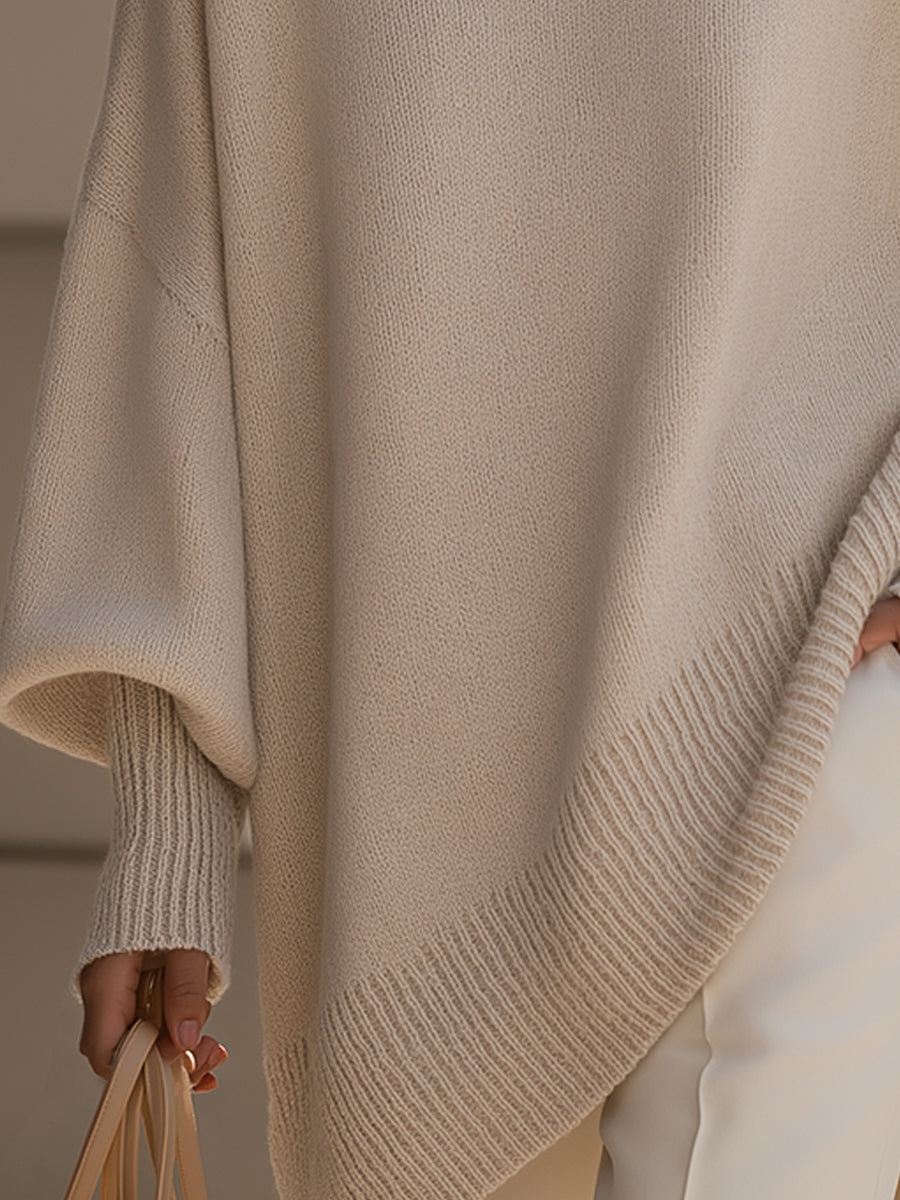 ISOLDE | RELAXED DRAPE KNIT SWEATER