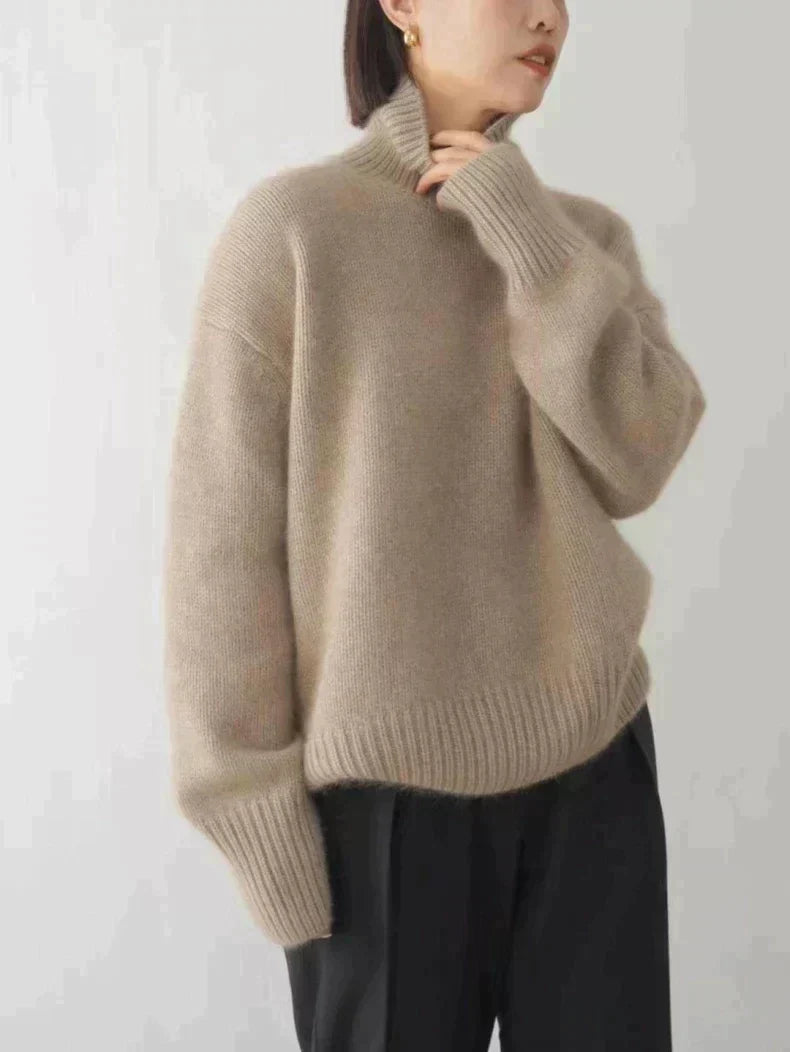 AZZURRA Renelora Women's Turtleneck Sweater Chunky Knit Long Sleeve