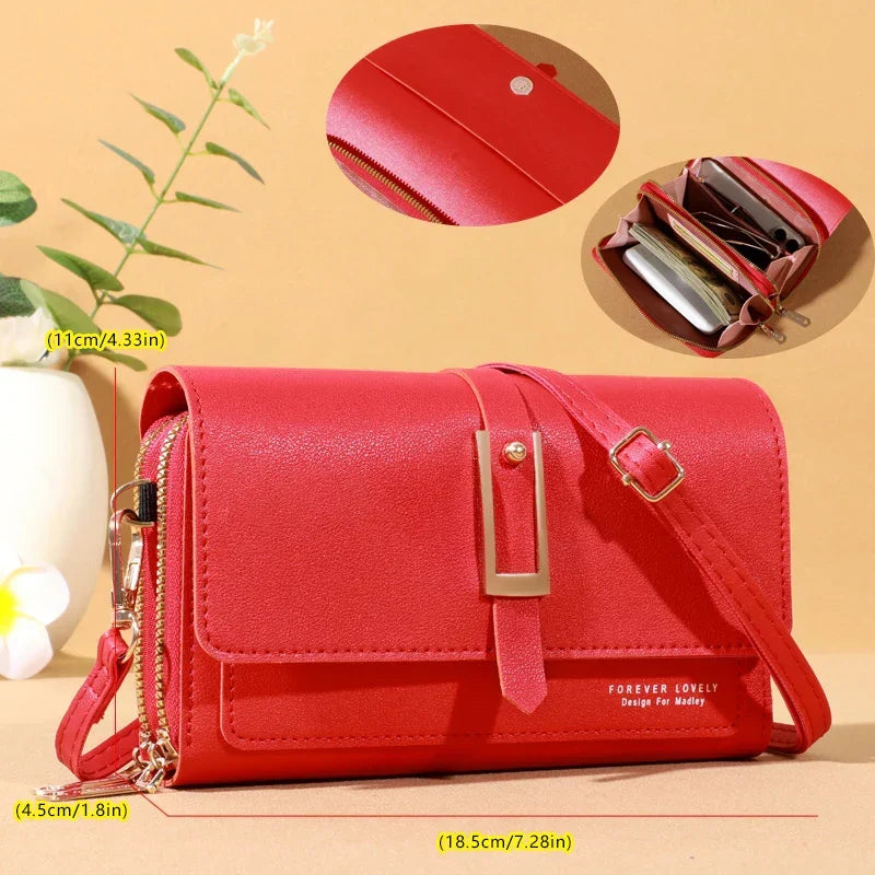 Chic Women's Crossbody Bag | Stylish Mobile Phone and Card Holder