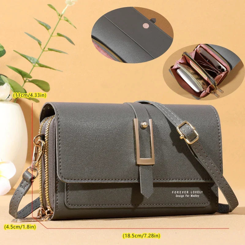 Chic Women's Crossbody Bag | Stylish Mobile Phone and Card Holder