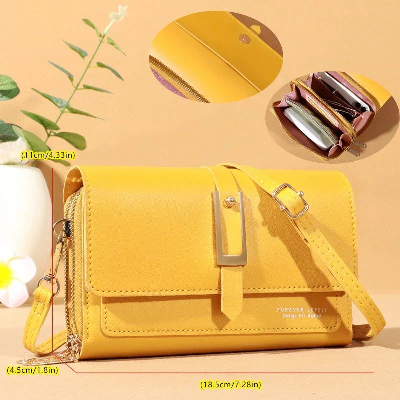 Chic Women's Crossbody Bag | Stylish Mobile Phone and Card Holder