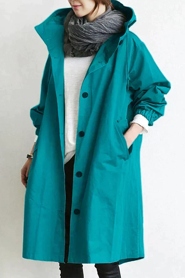 Elizabeth Women's Rain Jacket – Urban Raincoat with Oversized Breathable Hood