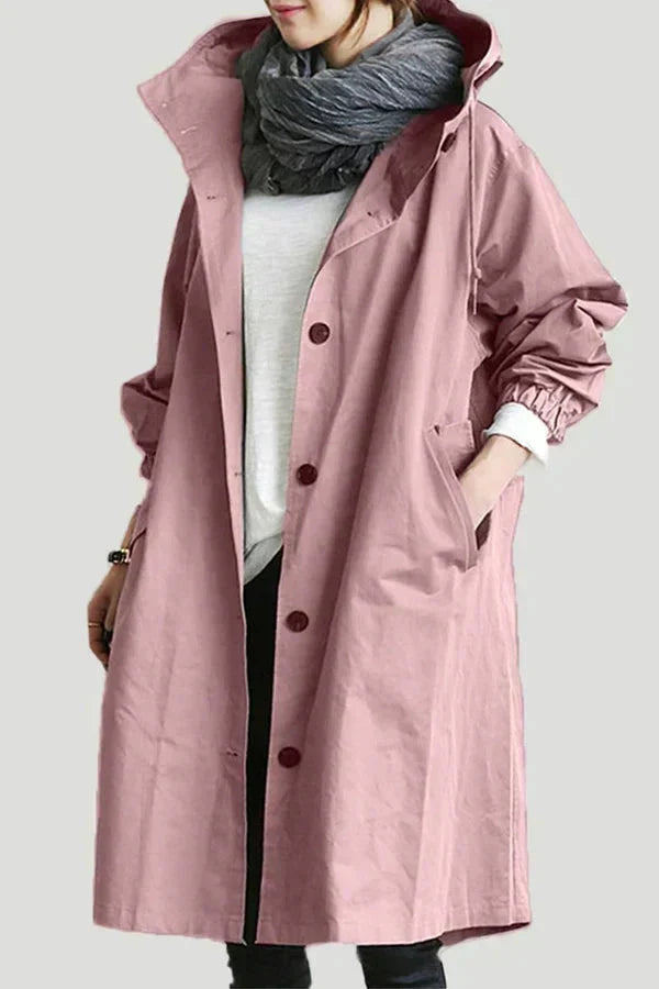 Elizabeth Women's Rain Jacket – Urban Raincoat with Oversized Breathable Hood