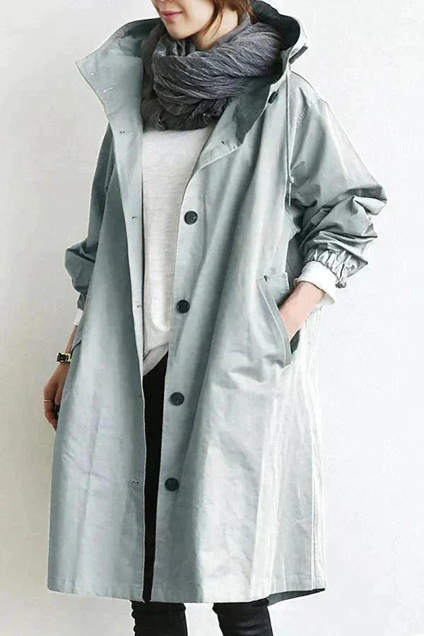 Elizabeth Women's Rain Jacket – Urban Raincoat with Oversized Breathable Hood