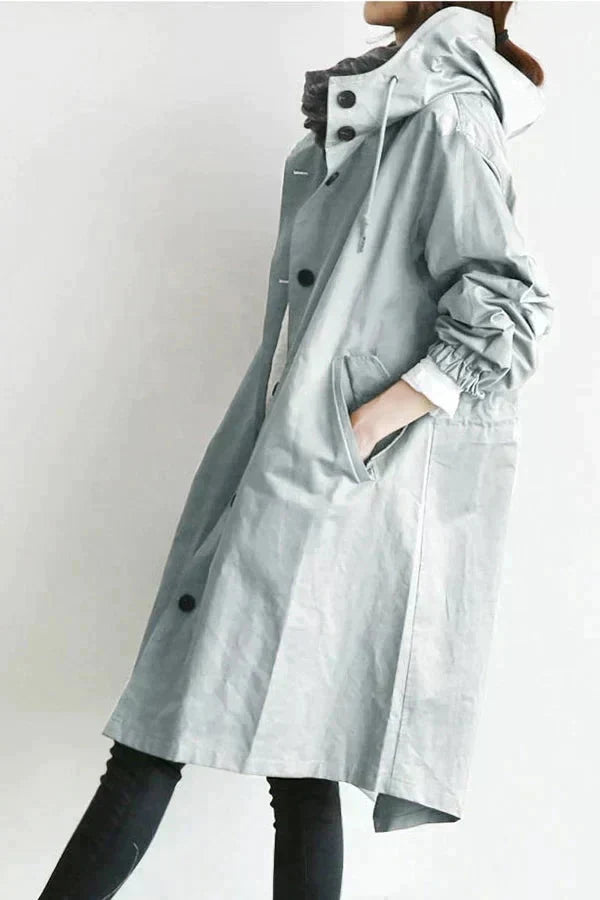 Elizabeth Women's Rain Jacket – Urban Raincoat with Oversized Breathable Hood