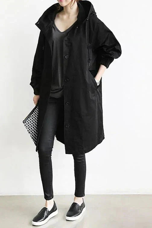 Elizabeth Women's Rain Jacket – Urban Raincoat with Oversized Breathable Hood