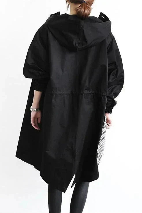 Elizabeth Women's Rain Jacket – Urban Raincoat with Oversized Breathable Hood