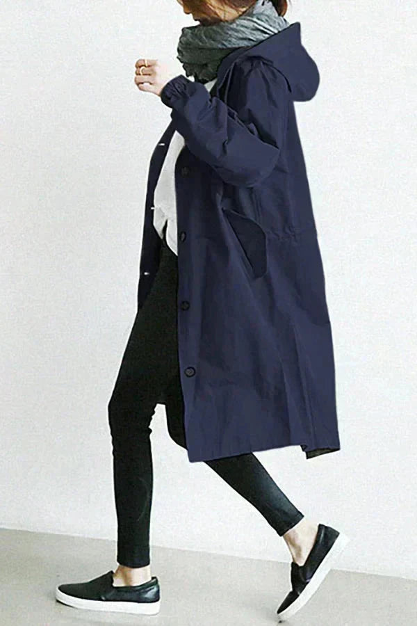 Elizabeth Women's Rain Jacket – Urban Raincoat with Oversized Breathable Hood