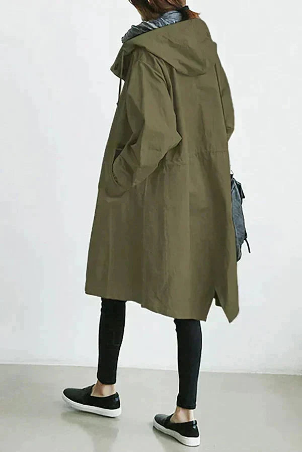 Elizabeth Women's Rain Jacket – Urban Raincoat with Oversized Breathable Hood