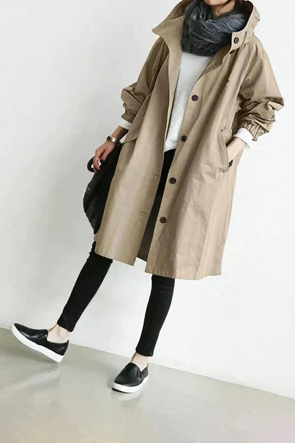 Elizabeth Women's Rain Jacket – Urban Raincoat with Oversized Breathable Hood