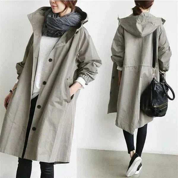 Elizabeth Women's Rain Jacket – Urban Raincoat with Oversized Breathable Hood