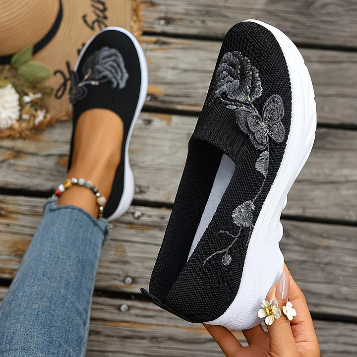 Carolyn | Butterfly Embroidered Loafers